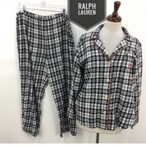 Ralph Lauren Cozy Black White Plaid neutral cottage core comfortable